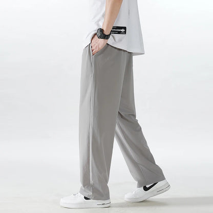 Extra Long 120cm Lce Silk Men's Pants Summer Thin 190 Tall Straight Leg Pants Men's Extended 115 Large Men's Pants