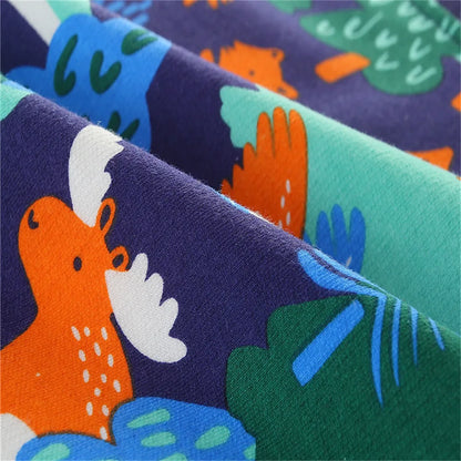 Jumping Meters 2-7T Boys Girls Sweatshirts Dinosaurs Long Sleeve  Children's Clothing Animals Baby Hooded Shirts
