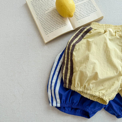 2025 Summer New Children Loose Shorts Girls Striped Shorts Cotton Breathable Boys Casual Pants Fashion Kids Clothes