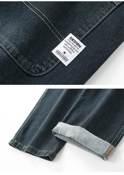 2025 New Style Y2 Spring and Autumn Loose Jeans Men's Baggy Straight Wide Leg Business Casual Pants Brand Men's Clothing