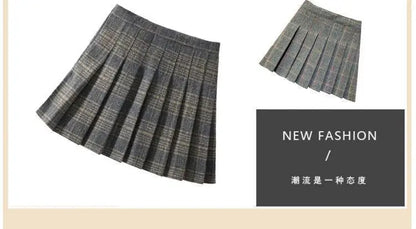 Girls Skirts spring Autumn Vintage Pleated Plaid Skirts School Teens Girl Spring Kids Skirt Children Clothing 2-14Yrs