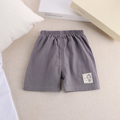 1-5 Years Old Summer Kids Wears Children's Shorts Baby Boy Cotton Linen Pants Boys Girls Pant Cartoon Children Casual Pants