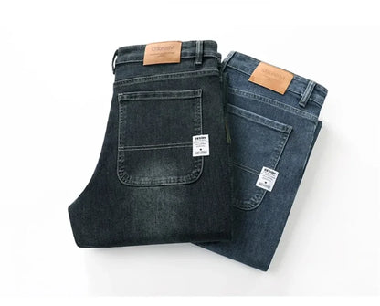 2025 New Style Y2 Spring and Autumn Loose Jeans Men's Baggy Straight Wide Leg Business Casual Pants Brand Men's Clothing