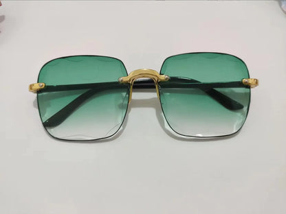 Classic Vintage Square Sunglasses Woman Gradient Mirror Frameless Sun Glasses Female Retro Fashion Rimless Sunglasses