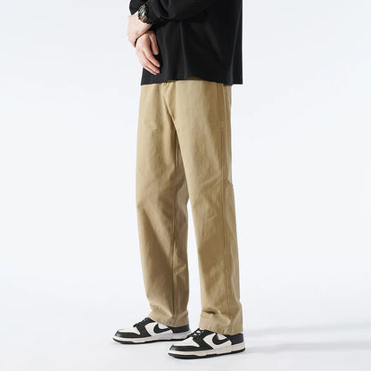 2025 Spring Summer New 190cm Big Tall Boy Extended Pants Man 115cm Pant Length Large Size Cotton Straight Leg Casual Pants