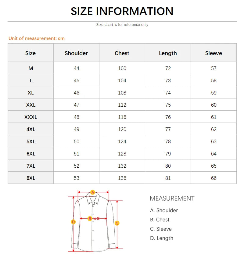 New Plus Size 8XL Men Solid Color Business Shirt Long Sleeve Shirt Fashion Classic Basic Casual Slim White Spring Autumn