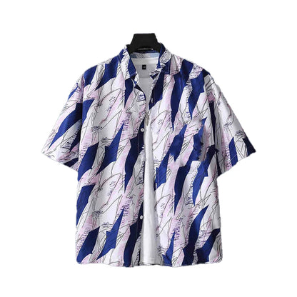 Simple Men's Shirts 3d Patchwork Printing Coconut Tree Men's Clothing Street Designer Short Sleeved Beach Party Hawaiian Shirts