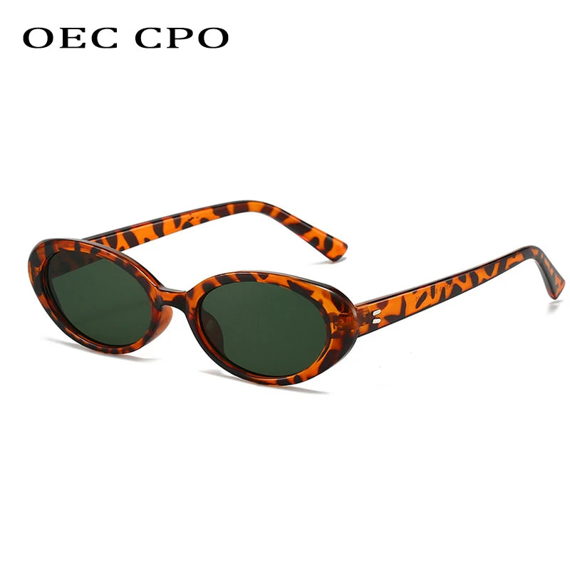 Retro Vintage Oval Sunglasses Woman 2024 Brand Designer Round Sun Glasses Men UV400 Punk Style Luxury Eyewear Female Oculus