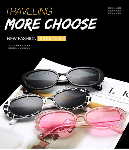 Vintage Oval Sunglasses Women Luxury Brand Designer Small Oval Sun Glasses Retro Black Red Glasses ladies Goggle UV400 Eyewear
