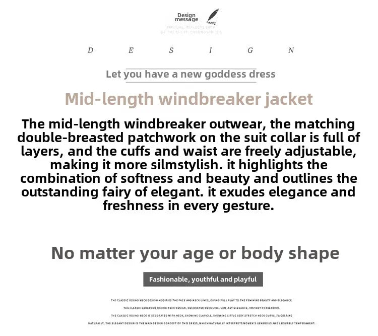 Women Fashion Trench New Coat Spring Autumn Korean Long Sleeve With Belt Jackets Solid British Style Coats Women's Chic Outwear