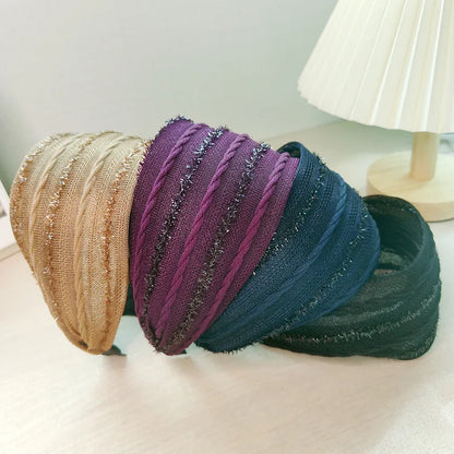 Wide Chiffon Fabric Hairband Women Hair Band Hair accessories For Lady