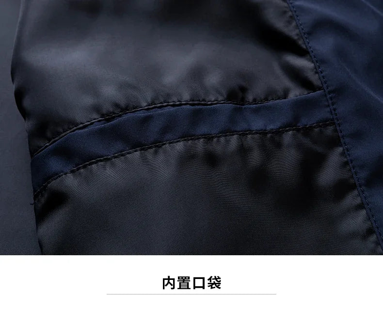 Fashion Men Jacket Solid Color Mid-aged Elderly Men Long Sleeve Zipper Luxury Formal Business Casual Spring Autumn Men Coat