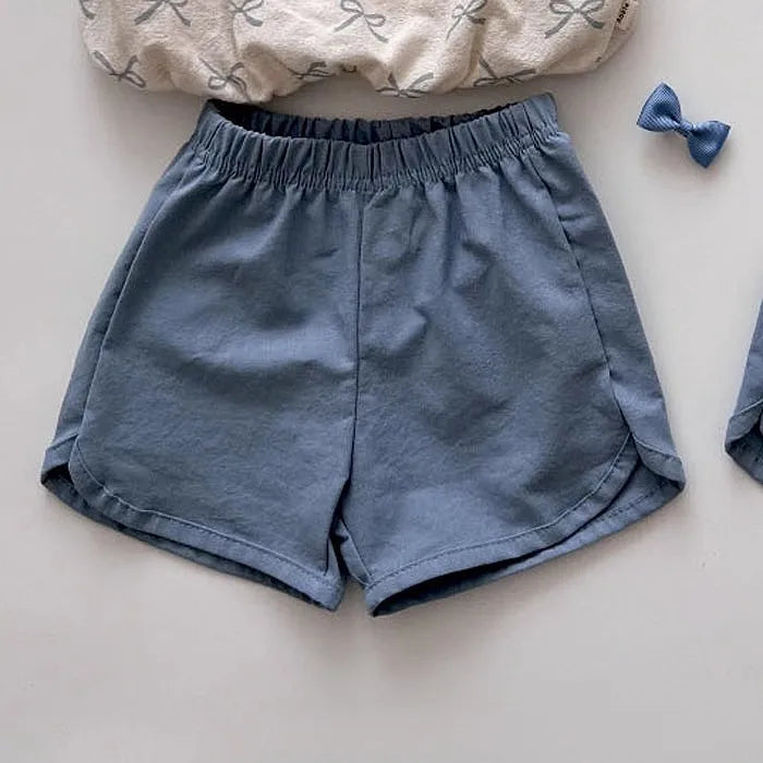 2025 Summer New Children Casual Shorts Cute Dot Plaid Floral Bow Girls Cotton Shorts Baby Boy Solid Shorts Fashion Kids Clothes