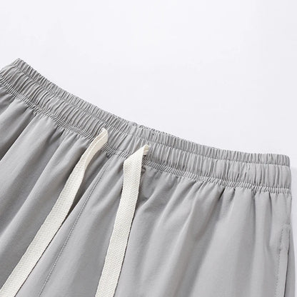 Extra Long 120cm Lce Silk Men's Pants Summer Thin 190 Tall Straight Leg Pants Men's Extended 115 Large Men's Pants