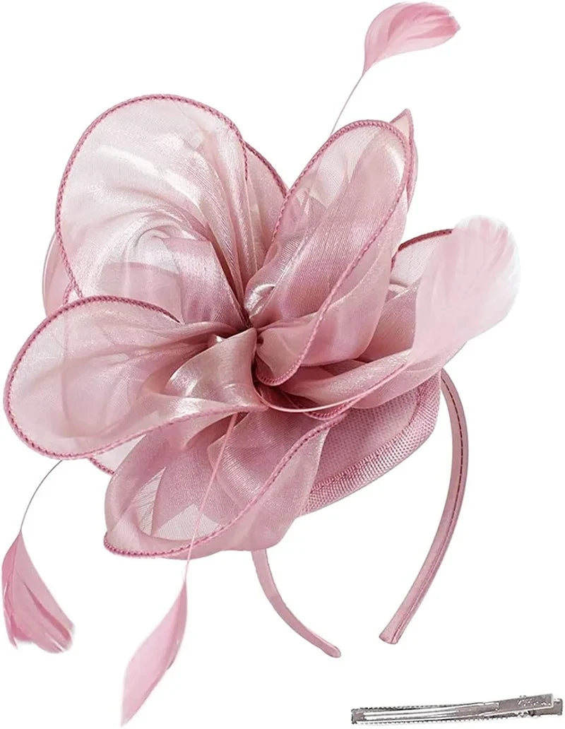 Facinators Hats for Women Headwear Cocktail Tea Party Kentucky Derby Hat Weeding Hair Accessories Feather Church Hairbands New