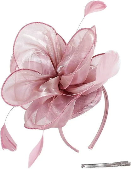 Facinators Hats for Women Headwear Cocktail Tea Party Kentucky Derby Hat Weeding Hair Accessories Feather Church Hairbands New