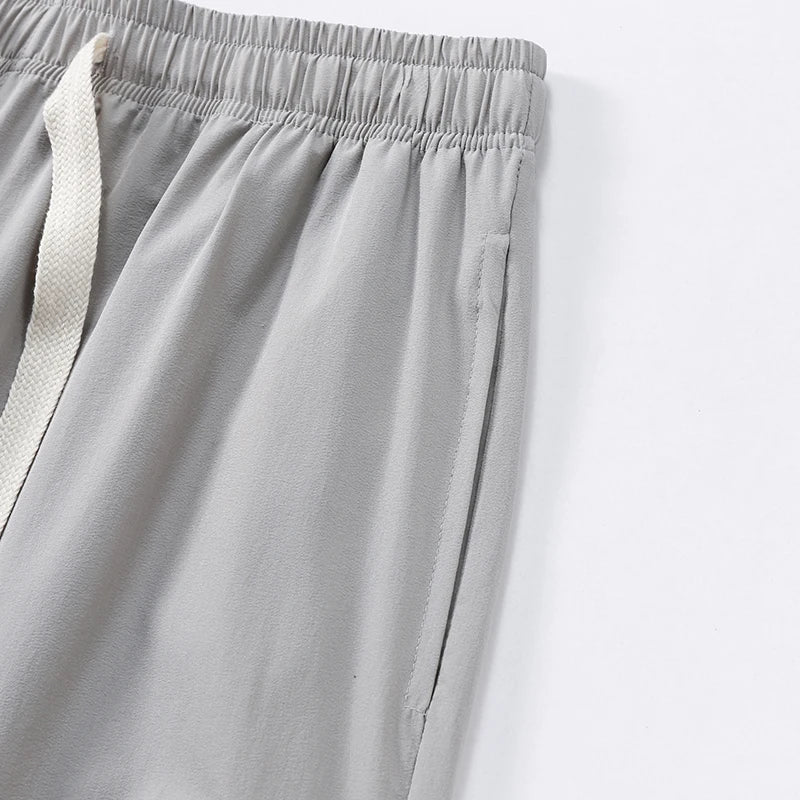 Extra Long 120cm Lce Silk Men's Pants Summer Thin 190 Tall Straight Leg Pants Men's Extended 115 Large Men's Pants
