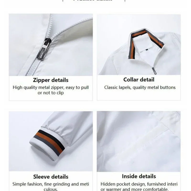 New, comfortable and high-quality casual jackets, men's autumn coats, windproof and rainproof sportswear, motorcycle jackets