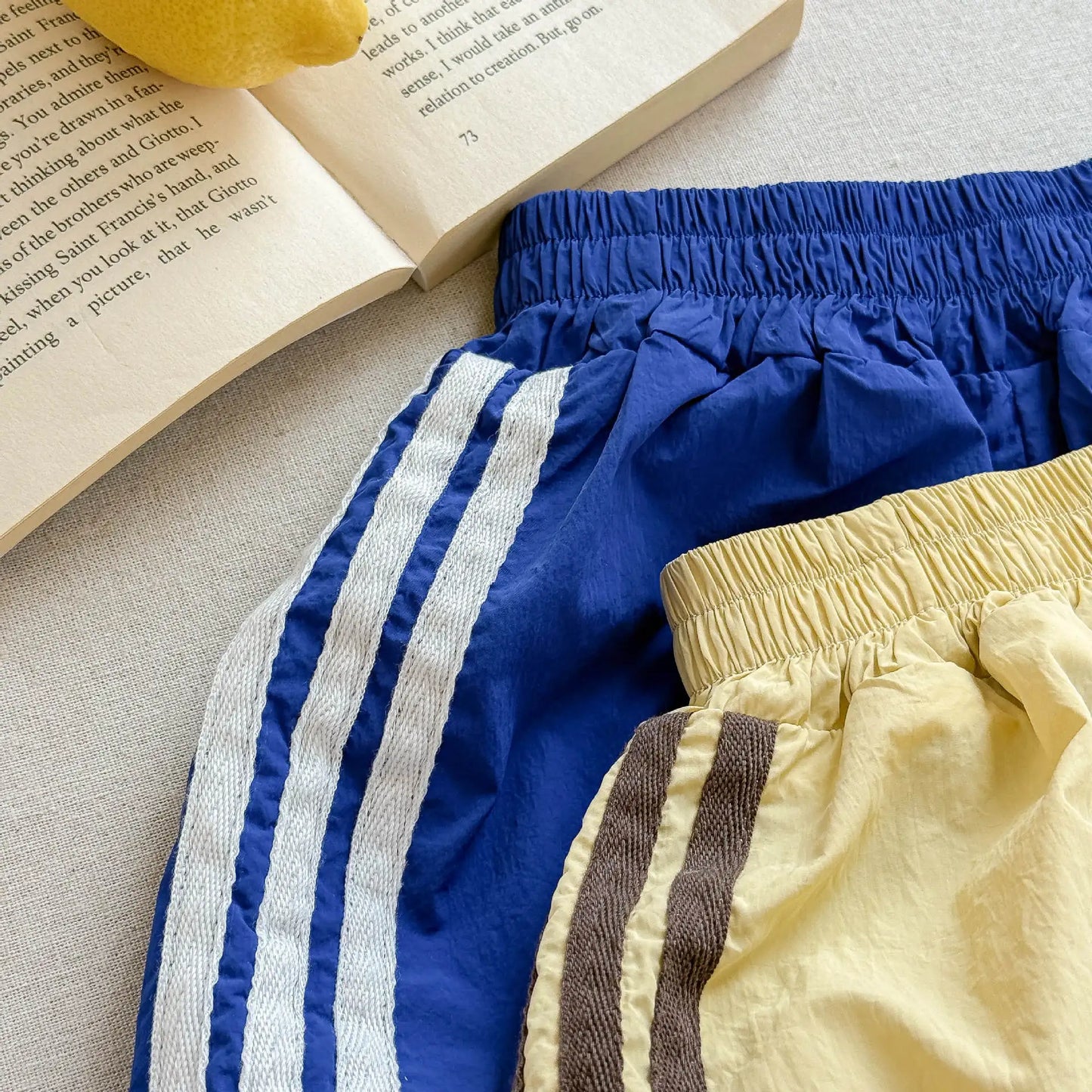 2025 Summer New Children Loose Shorts Girls Striped Shorts Cotton Breathable Boys Casual Pants Fashion Kids Clothes