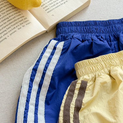2025 Summer New Children Loose Shorts Girls Striped Shorts Cotton Breathable Boys Casual Pants Fashion Kids Clothes