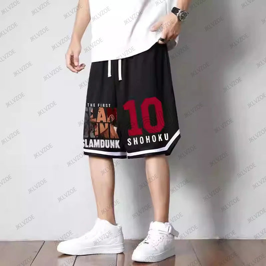 Summer 3D Anime Slam Dunk Print Men Baskerball Short Pants Jersey Casual Beach Fitness Fashion Sports Training Kid/Adult Shorts