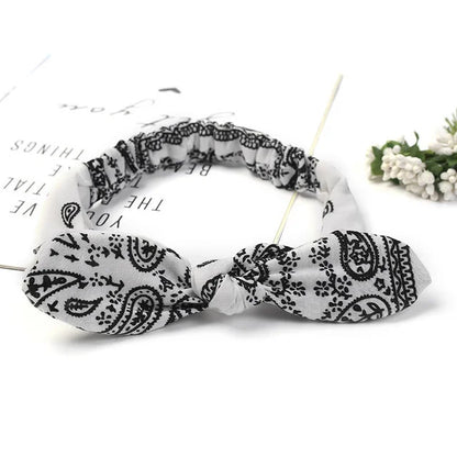 New Boho Women Soft Solid Print Headbands Vintage Cross Knot Elastic Hairbands Turban Bandanas Girls Hair Bands Hair Accessories