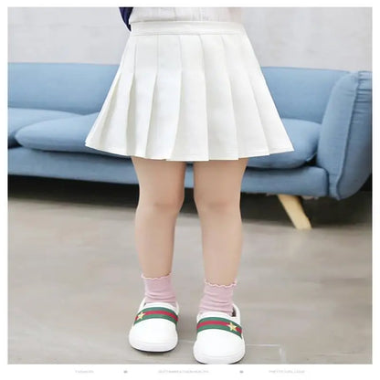 Girls Skirts spring Autumn Vintage Pleated Plaid Skirts School Teens Girl Spring Kids Skirt Children Clothing 2-14Yrs
