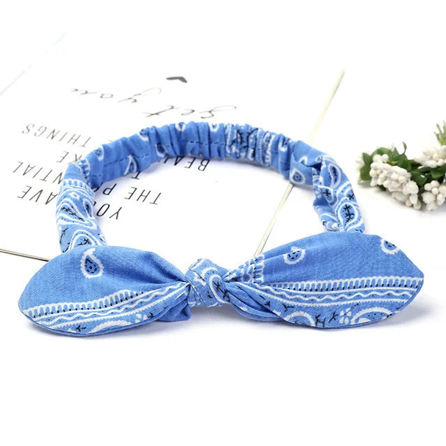 New Boho Women Soft Solid Print Headbands Vintage Cross Knot Elastic Hairbands Turban Bandanas Girls Hair Bands Hair Accessories