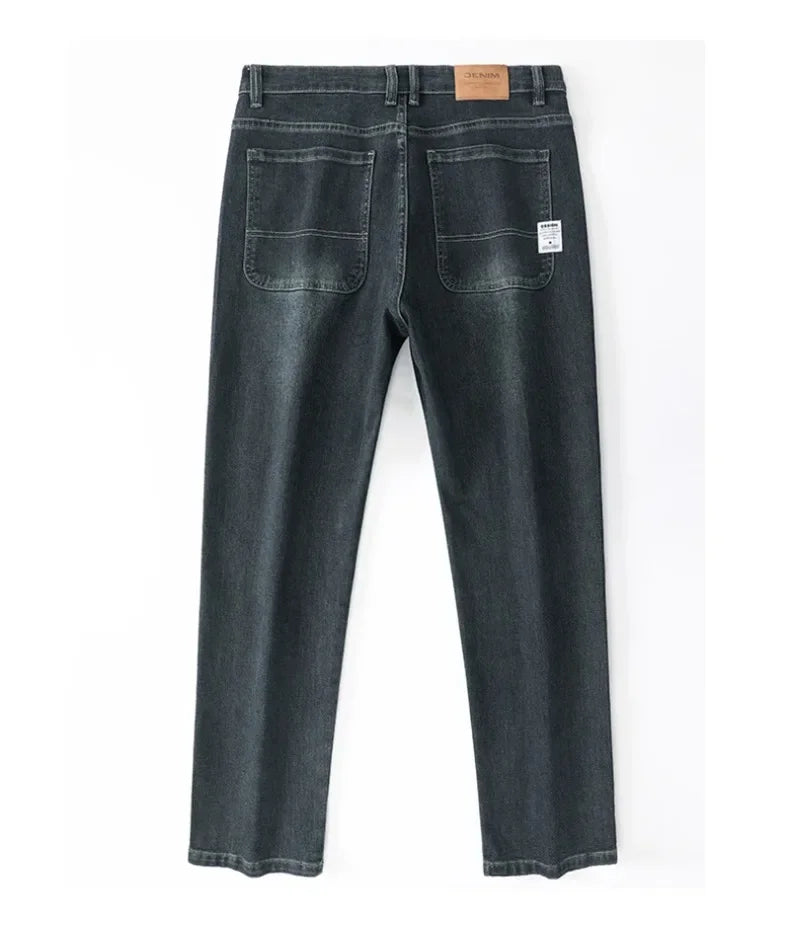 2025 New Style Y2 Spring and Autumn Loose Jeans Men's Baggy Straight Wide Leg Business Casual Pants Brand Men's Clothing