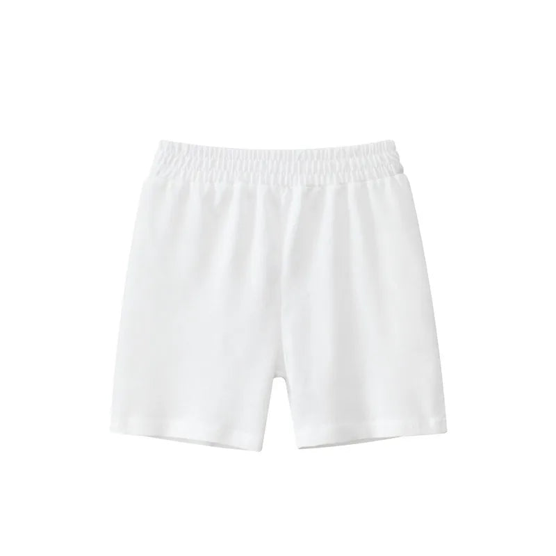 2025 Children Shorts 100% Cotton Pants Solid Color Sport Casual Knickers for 1-9 Years Kids Boys Girls