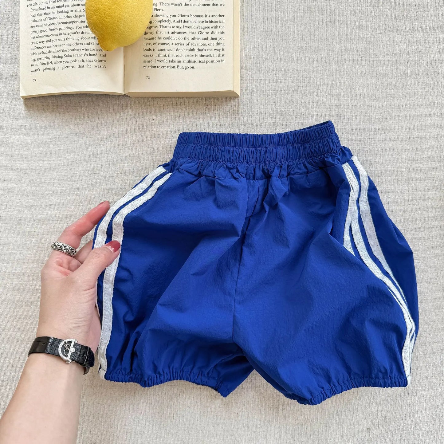 2025 Summer New Children Loose Shorts Girls Striped Shorts Cotton Breathable Boys Casual Pants Fashion Kids Clothes