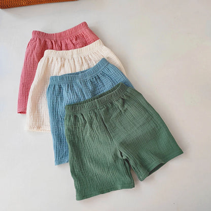 Children's Clothing Baby Girls Boys Cotton Yarn Short Pants Summer Kids Girls Soft Breathable Five-point Pants For Girl Shorts