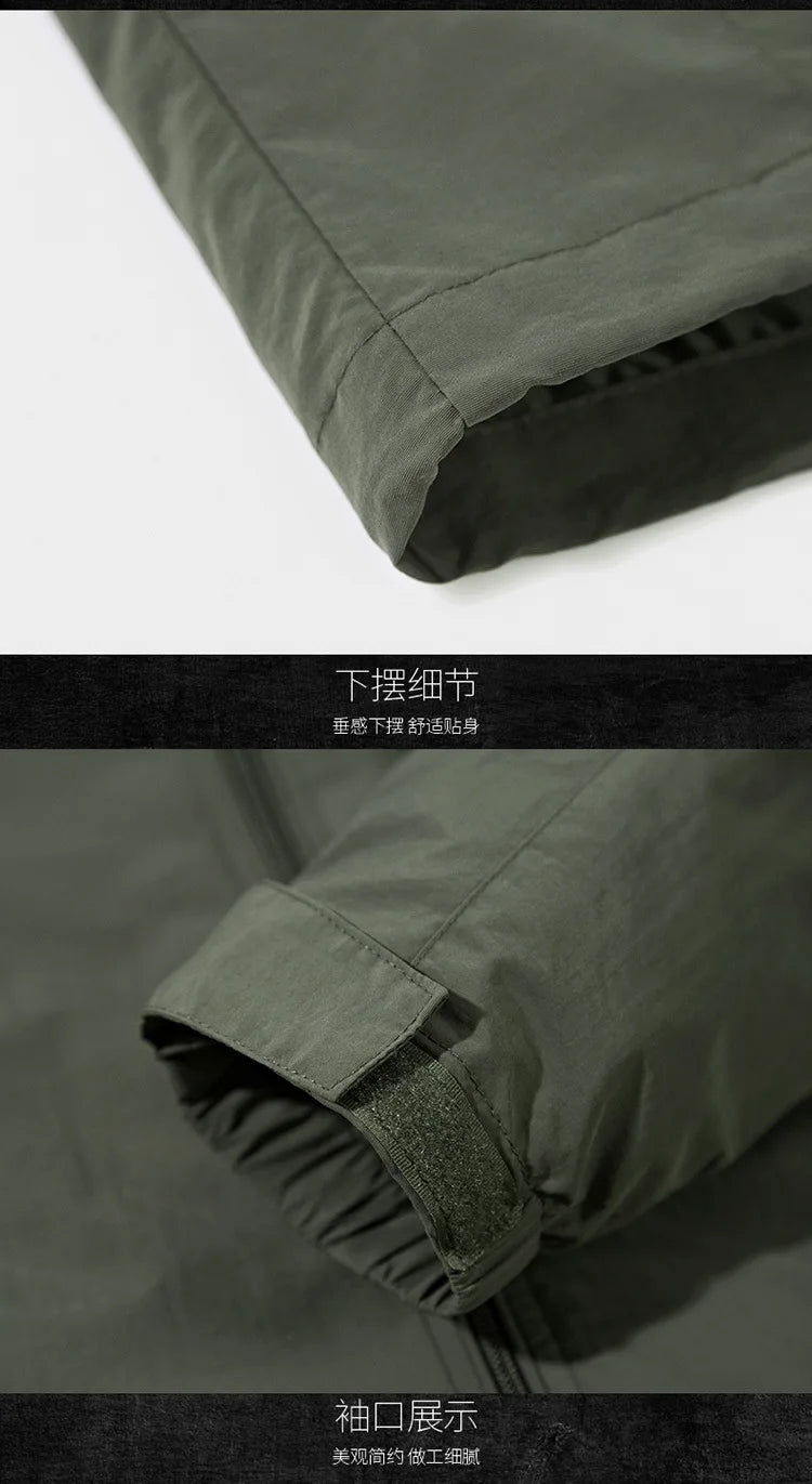 ARC Outdoor Men's, Fishing, Mountain Climbing, Traveling, Solid Color, Skiing, Camping, Waterproof and Breathable Hooded Jacket