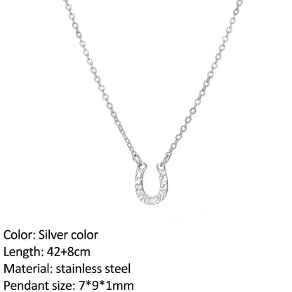 SUNIBI Fashion Stainless Steel Necklace for Woman Personality Infinity Cross Pendant Gold Color Necklaces on Neck Women Jewelry