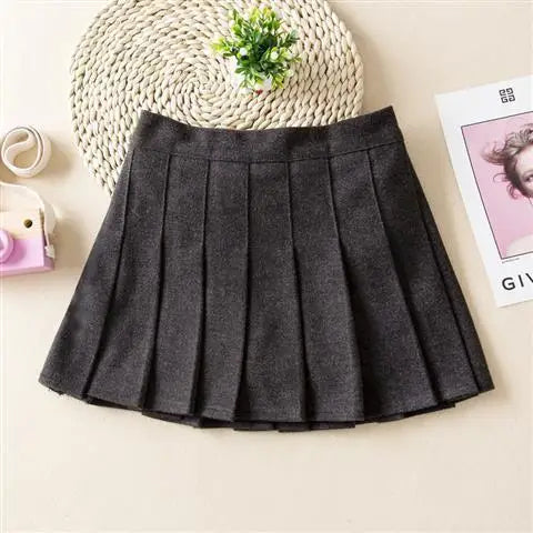 Girls Skirts spring Autumn Vintage Pleated Plaid Skirts School Teens Girl Spring Kids Skirt Children Clothing 2-14Yrs