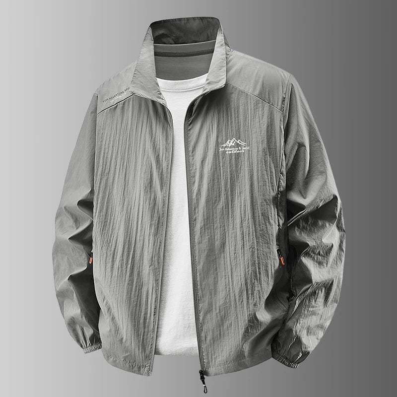 Summer Men's Sun Protection Casual Breathable Sports Windproof Water Resistant Ultrathin Jacket Outdoor Fishing Skin Clothing