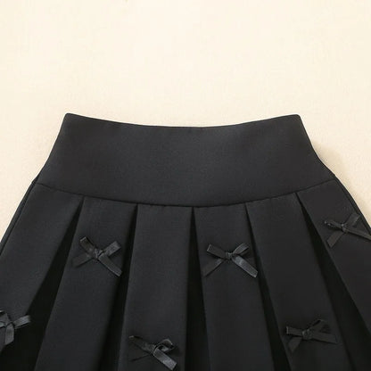 4918 Girls' Solid Color Pleated Skirt Autumn 2024 Little Girl's Skirt Korean Children's College Style Skirt
