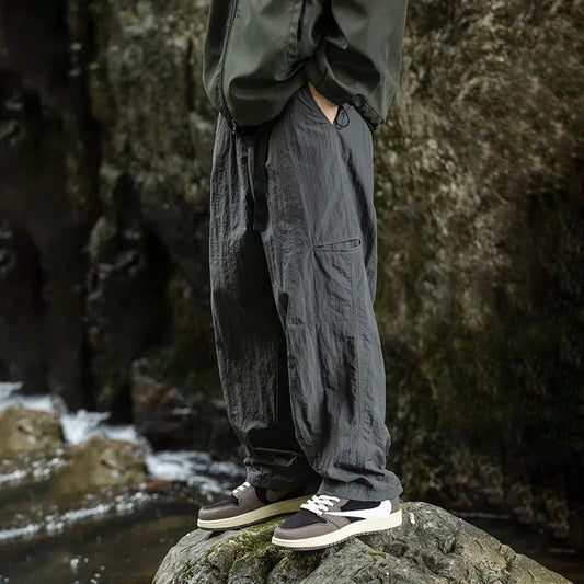 TFETTERS Autumn Cargo Pants Men 2025 100% Nylon Safari Style Solid Double Side Pockets Men Pants Outdoors Tourism Men Clothes