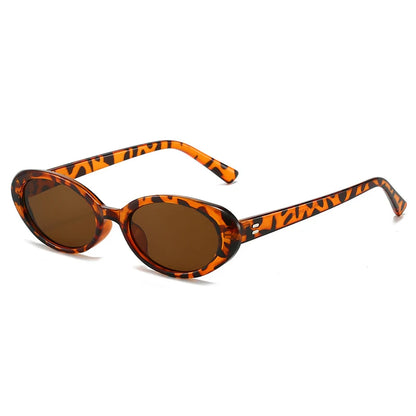 Retro Vintage Oval Sunglasses Woman 2024 Brand Designer Round Sun Glasses Men UV400 Punk Style Luxury Eyewear Female Oculus