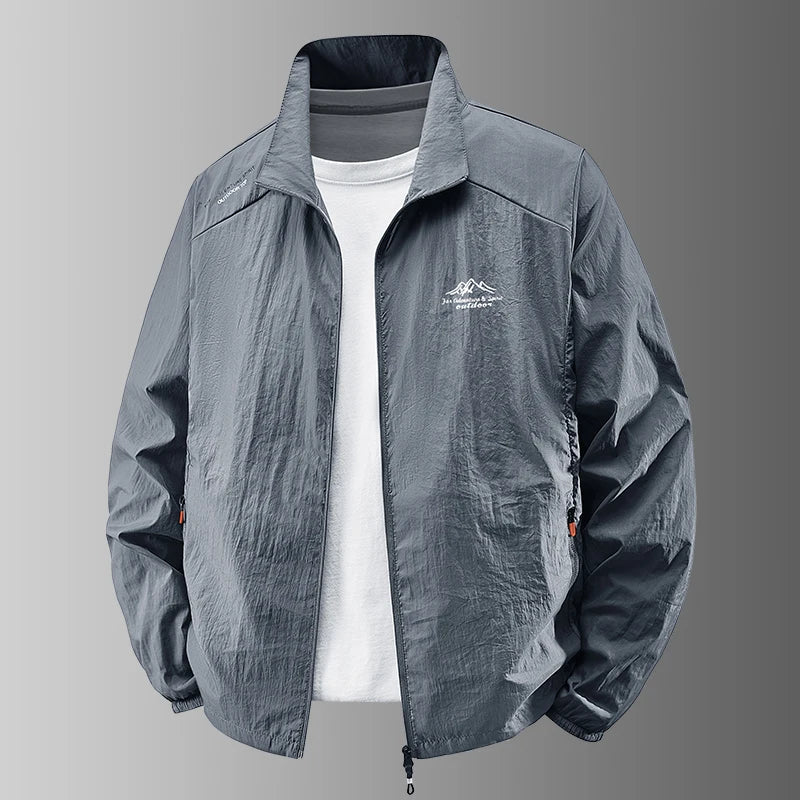 Summer Men's Sun Protection Casual Breathable Sports Windproof Water Resistant Ultrathin Jacket Outdoor Fishing Skin Clothing