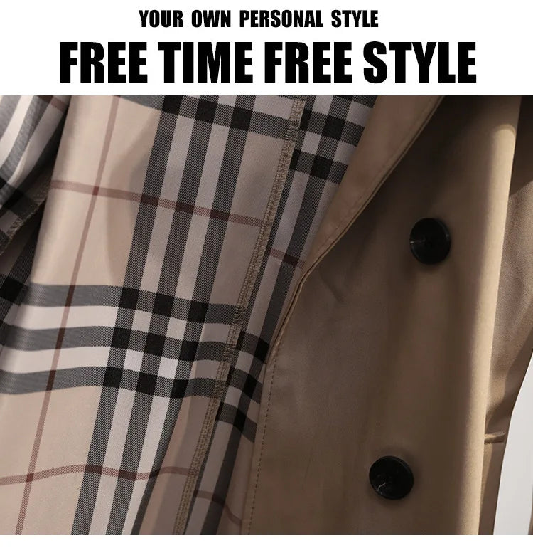 Women Fashion Trench New Coat Spring Autumn Korean Long Sleeve With Belt Jackets Solid British Style Coats Women's Chic Outwear