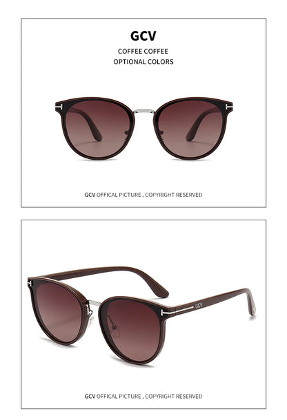 2025 GCV Polarized Lady Sunglasses Cat Eye Fashion  Sun Glasses Luxury Woman Female Brand  Ultralight Frame Tourism Party  Leisu