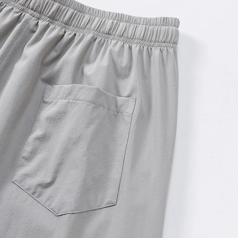 Extra Long 120cm Lce Silk Men's Pants Summer Thin 190 Tall Straight Leg Pants Men's Extended 115 Large Men's Pants