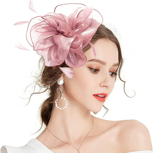 Facinators Hats for Women Headwear Cocktail Tea Party Kentucky Derby Hat Weeding Hair Accessories Feather Church Hairbands New