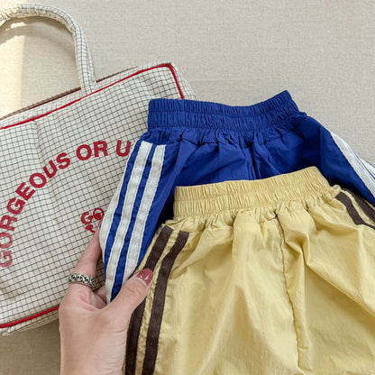 2025 Summer New Children Loose Shorts Girls Striped Shorts Cotton Breathable Boys Casual Pants Fashion Kids Clothes