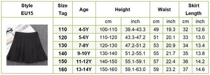 Teen Girl Summer Dress Kids Fashion Solid Color Pleated High Waist A-Line Skirt Children Casual Elastic Waist Mini Skirt Bottoms
