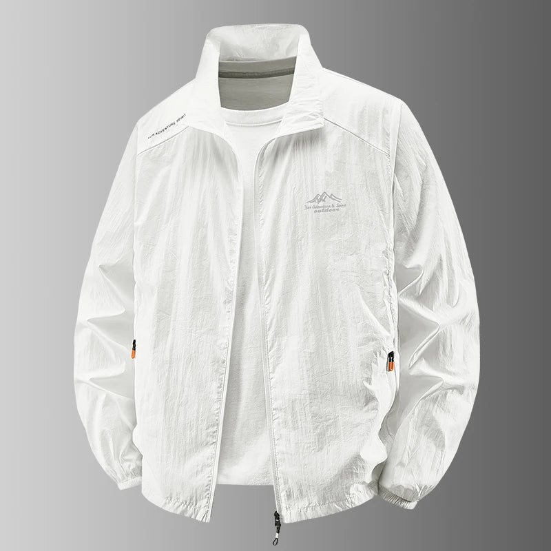 Summer Men's Sun Protection Casual Breathable Sports Windproof Water Resistant Ultrathin Jacket Outdoor Fishing Skin Clothing
