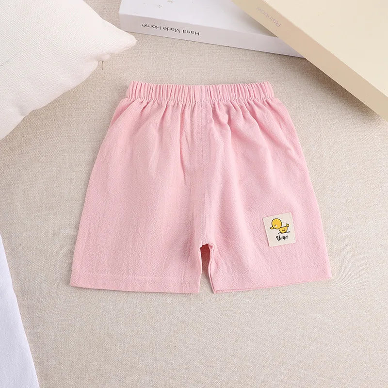 1-5 Years Old Summer Kids Wears Children's Shorts Baby Boy Cotton Linen Pants Boys Girls Pant Cartoon Children Casual Pants
