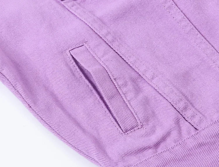 Yellow Women's Long Sleeve Jacket, Single Breasted Lapel Denim Jacket, Fashion Women's Tops Jacket Blue White Women's Coat