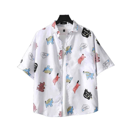 Simple Men's Shirts 3d Patchwork Printing Coconut Tree Men's Clothing Street Designer Short Sleeved Beach Party Hawaiian Shirts